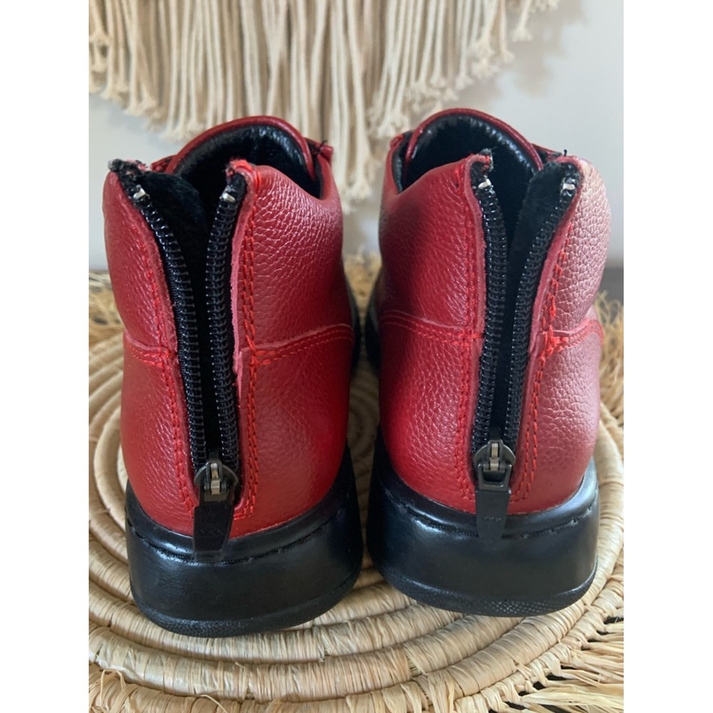 DANSKO Erin Red Leather Slip On Zip Up Leather Ankle Boots 37 - Picture 9 of 16